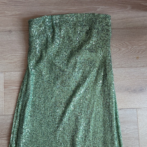 Anthropologie Mint Green Sequin Dress - Picture 2 of 5